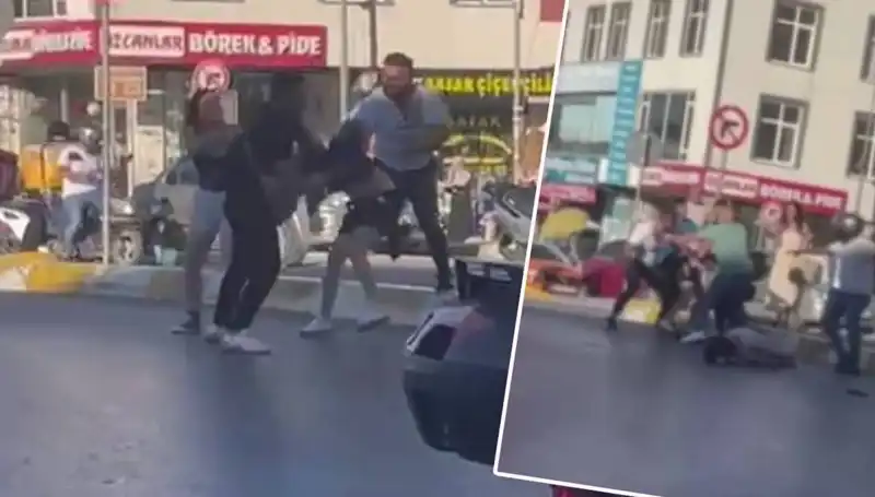 : Esenyurt'ta Motosikletli İki Kadına Şok Eden Dayak Olayı!